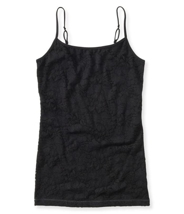 Basica Aeropostale Lace front cami negro