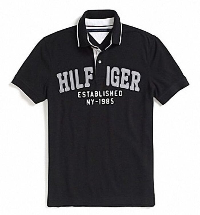 Polo Tommy Hilfiger graphic negro