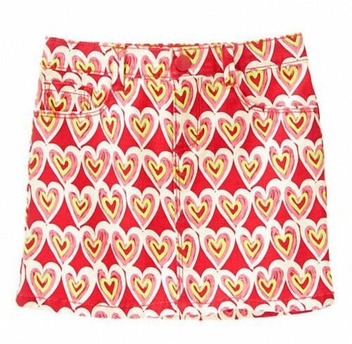 Falda Gymboree Scribble Heart rojo