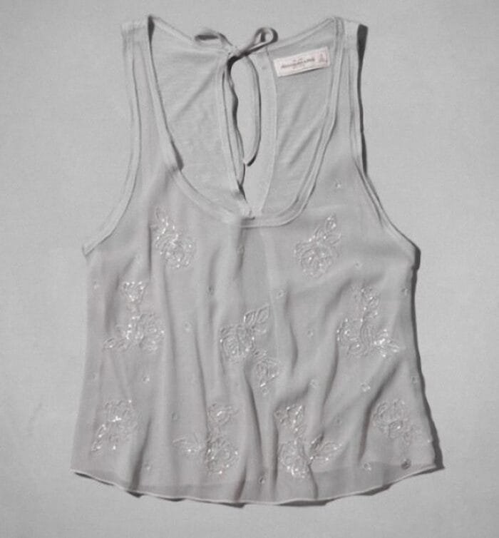 Blusa Abercrombie Felicity Shine gris