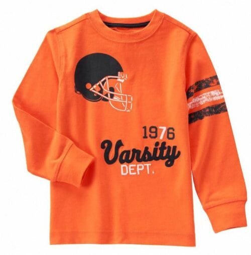 Camiseta Gymboree Helmet manga larga naranja