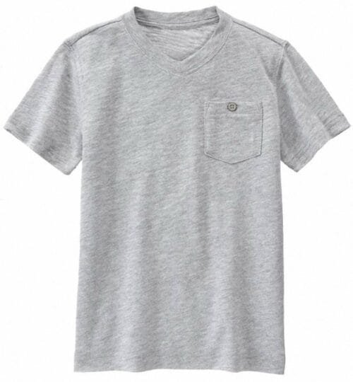 Camiseta Gymboree cuello v con bolsillo gris