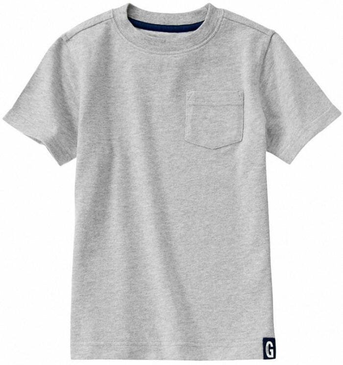 Camiseta Gymboree con bolsillo manga corta gris