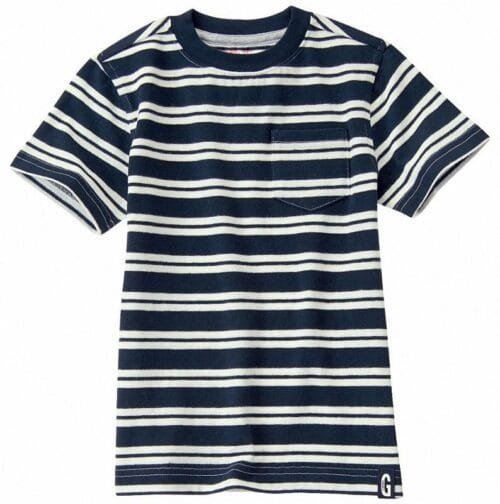 Camiseta Gymboree a rayas con bolsillo negro