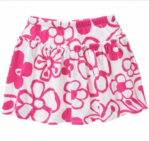 Falda Short Gymboree Drawn Flower rosado