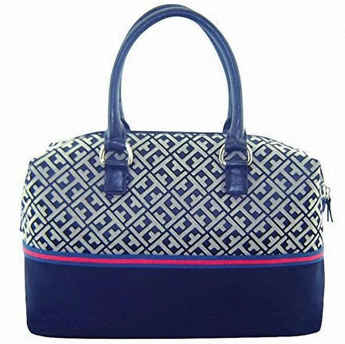 Cartera Tommy Hilfiger Bowler Satchel azul marino