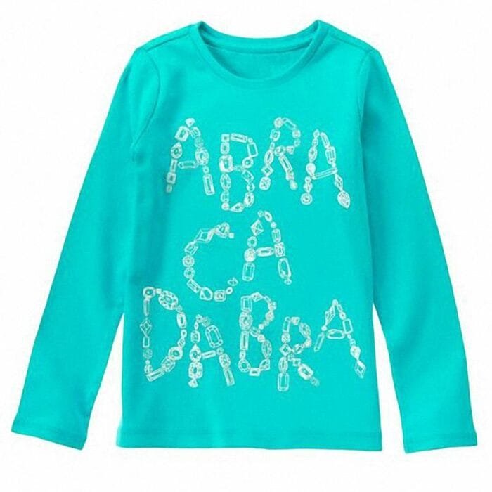 Camiseta Gymboree abracadabra turquesa